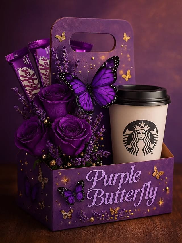 Purple Butterfly Signature Bouquet