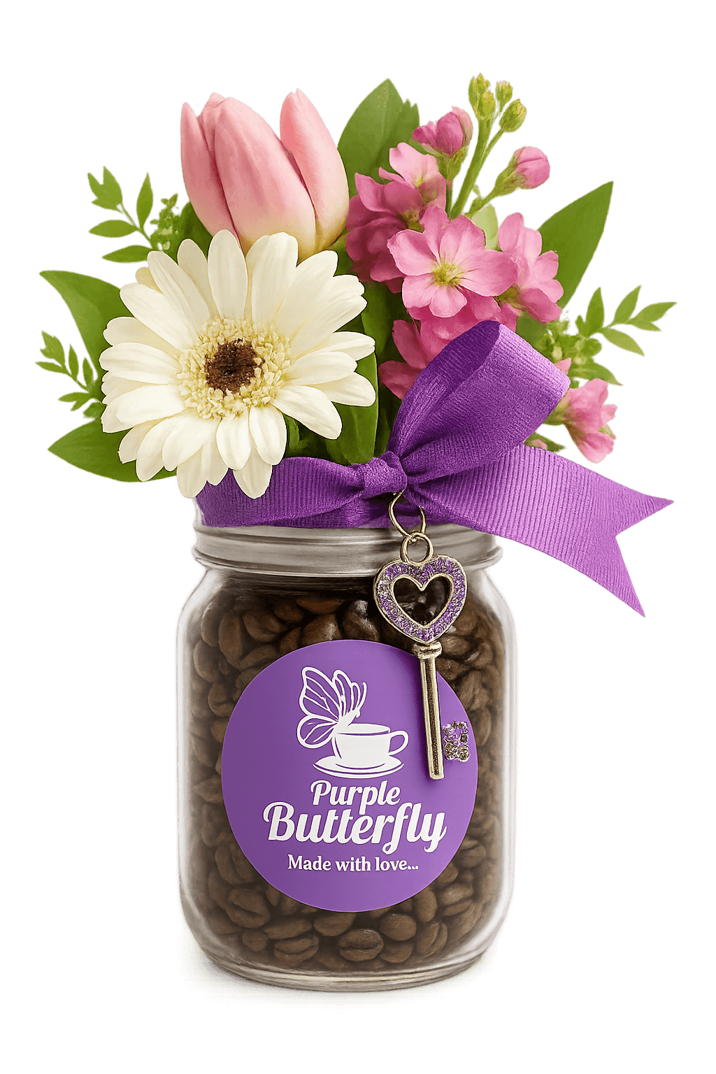Spring Floral Coffee Jar
